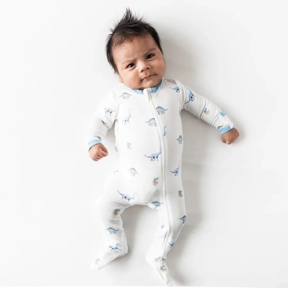 Blue and Green Animal Print Kids One Piece